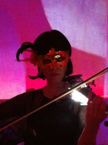 Mysterious electric violin performance by Ute Passionflower tonight on Supperclub cruise Amsterdam